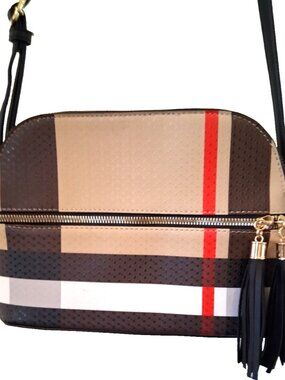 Handbag BRITISH TARTAN Plaid Purse Detachable Strap. Cross Body
